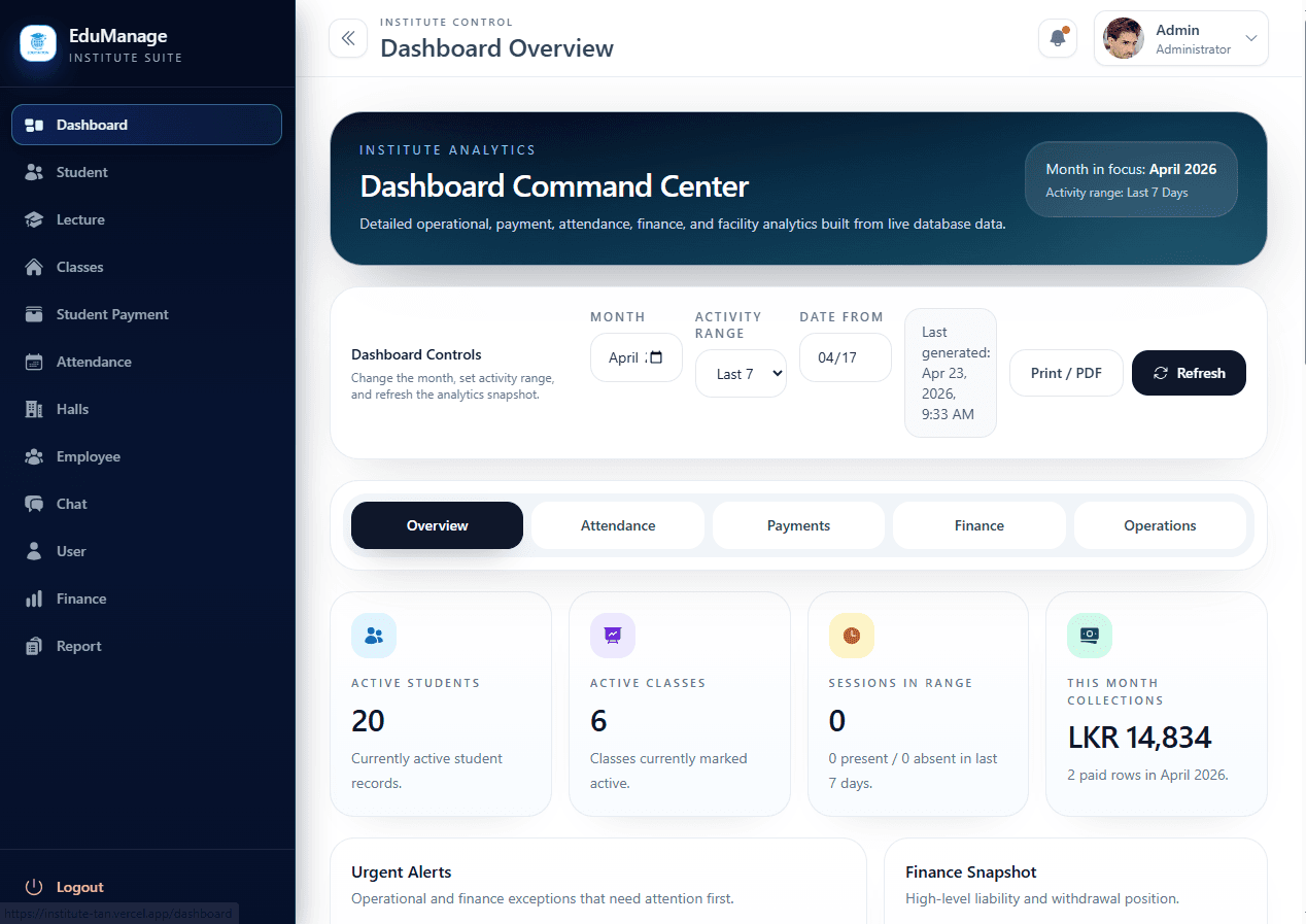 Institute Management System