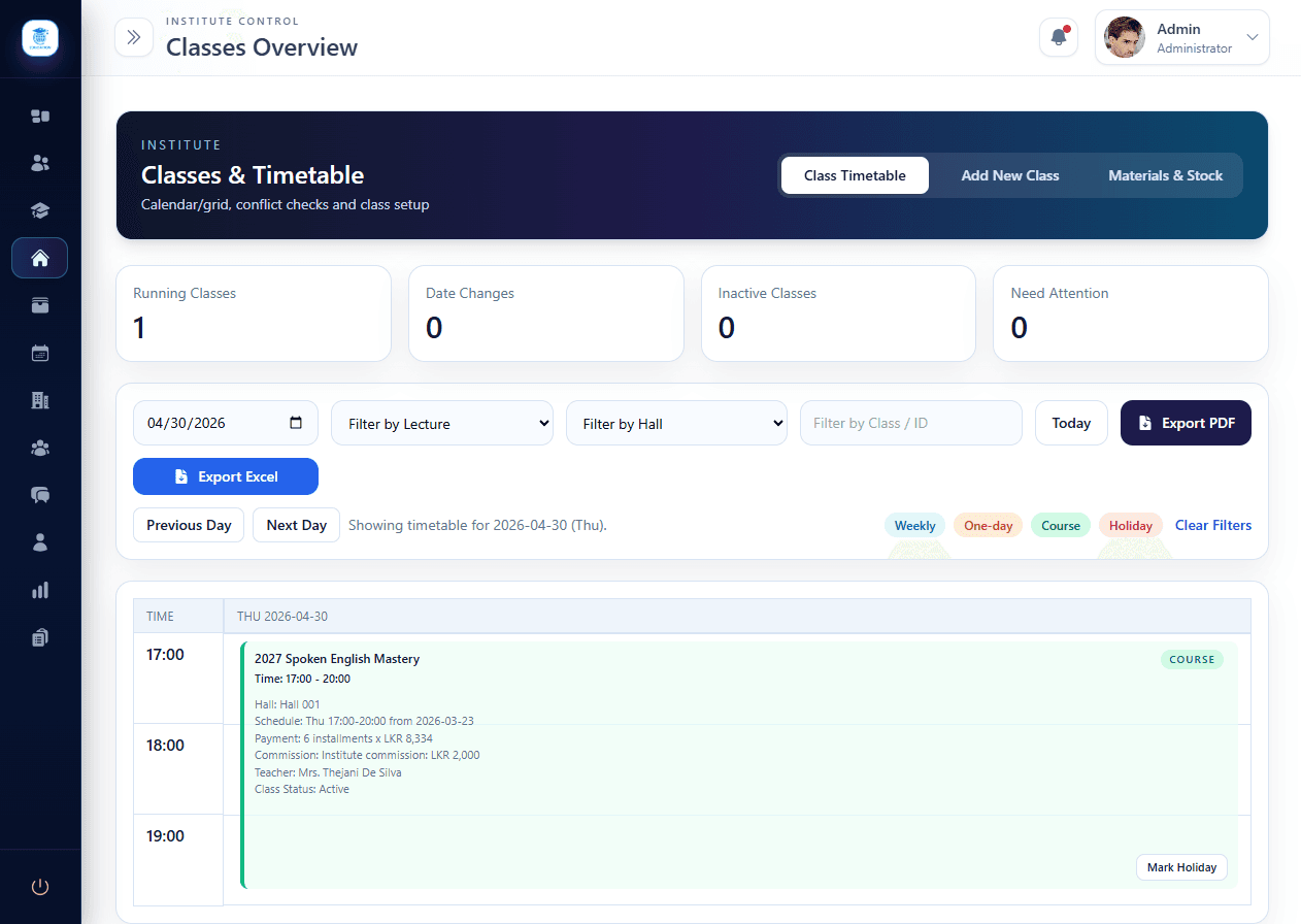 Institute Management System