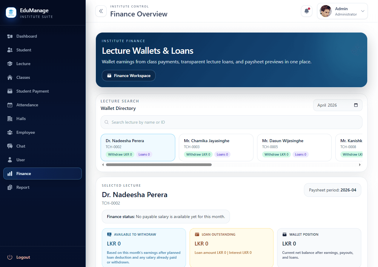 Institute Management System