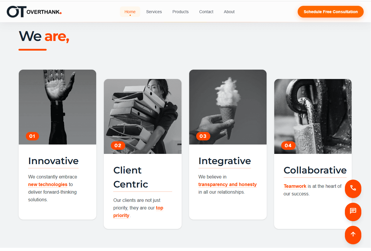 Overthank Website