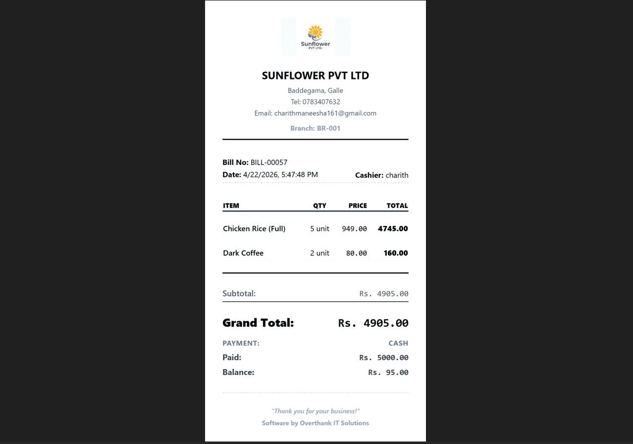 Mobile POS System sign in overview