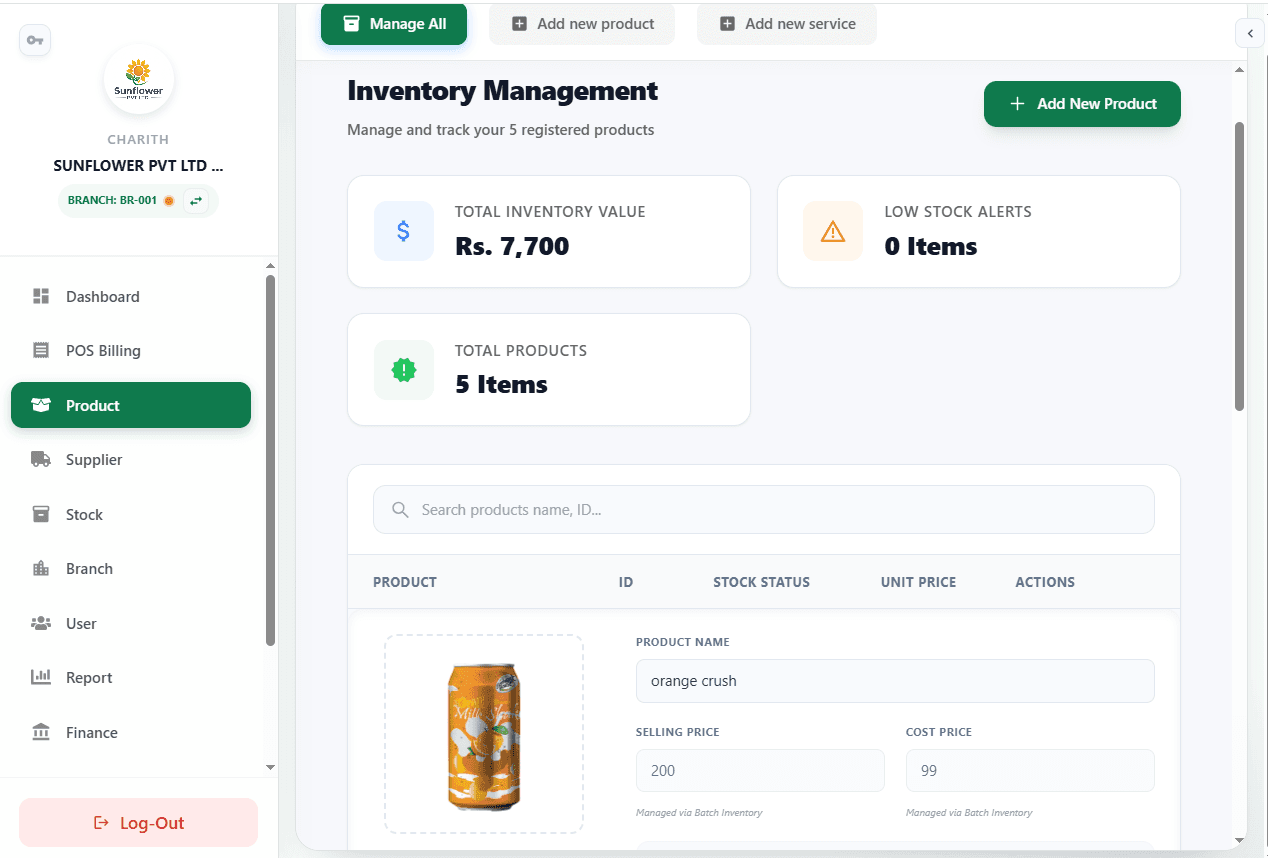 Mobile POS System sign in overview