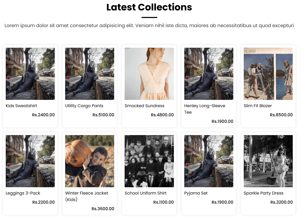 sample textile Website