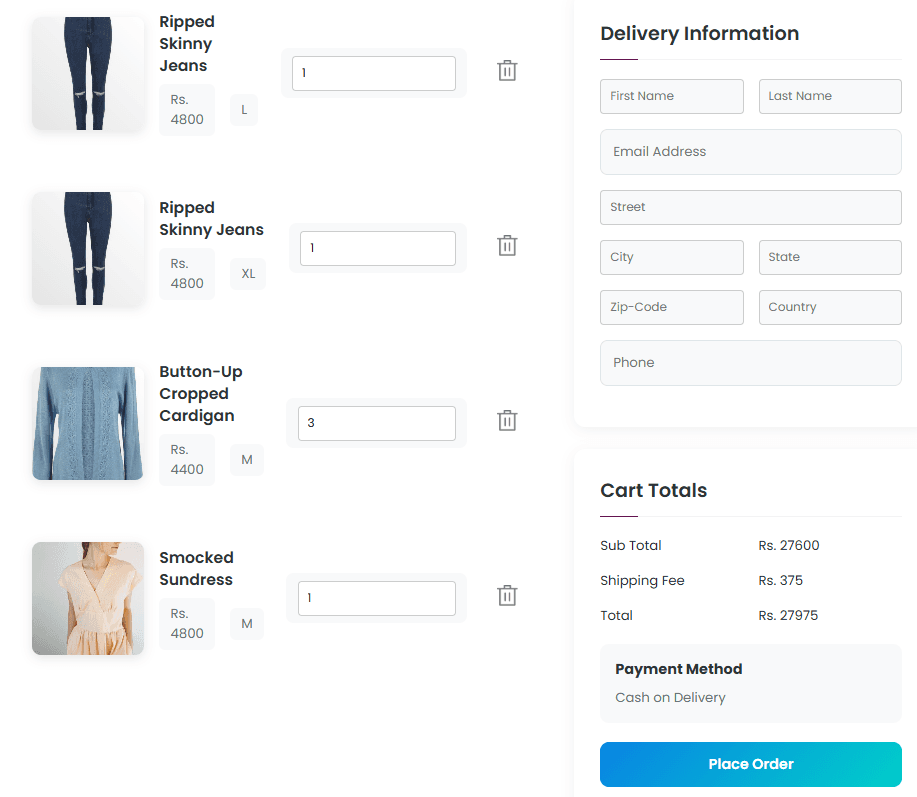 sample textile Website